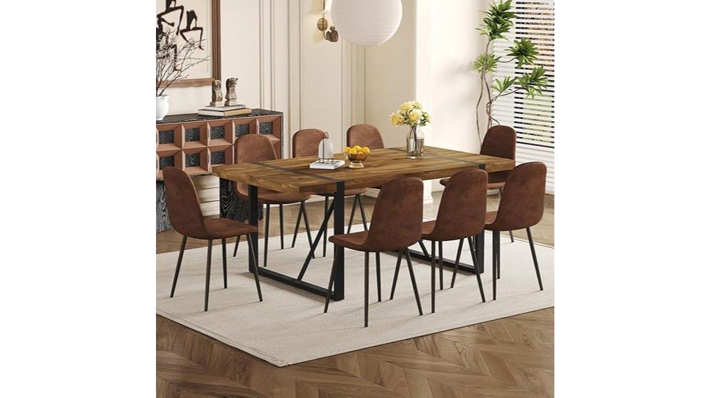 modern dark wood dining set