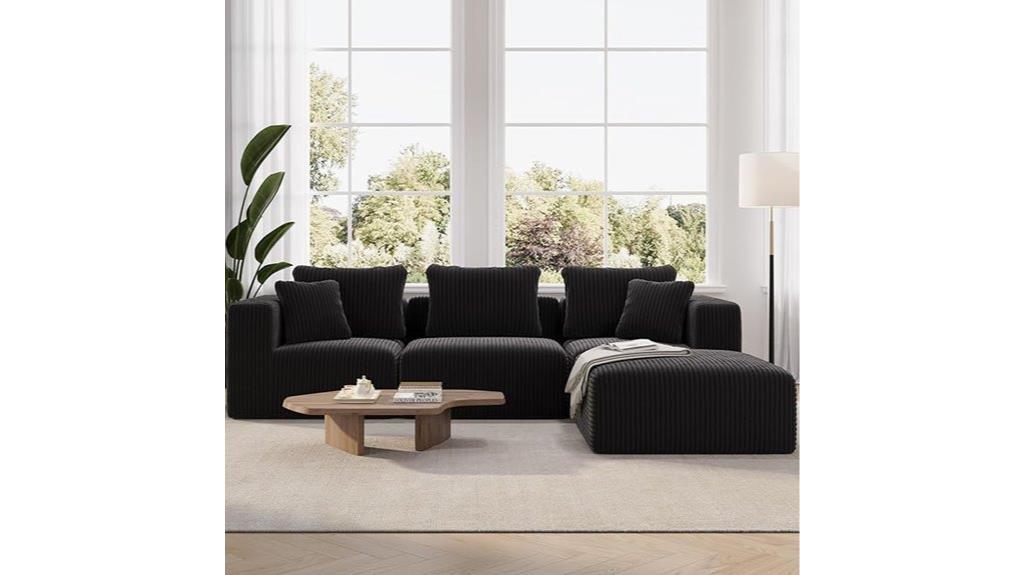 modular sofa with ottoman