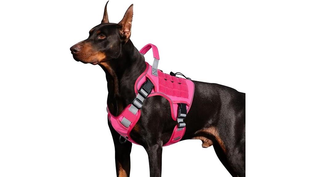 pink tactical dog harness
