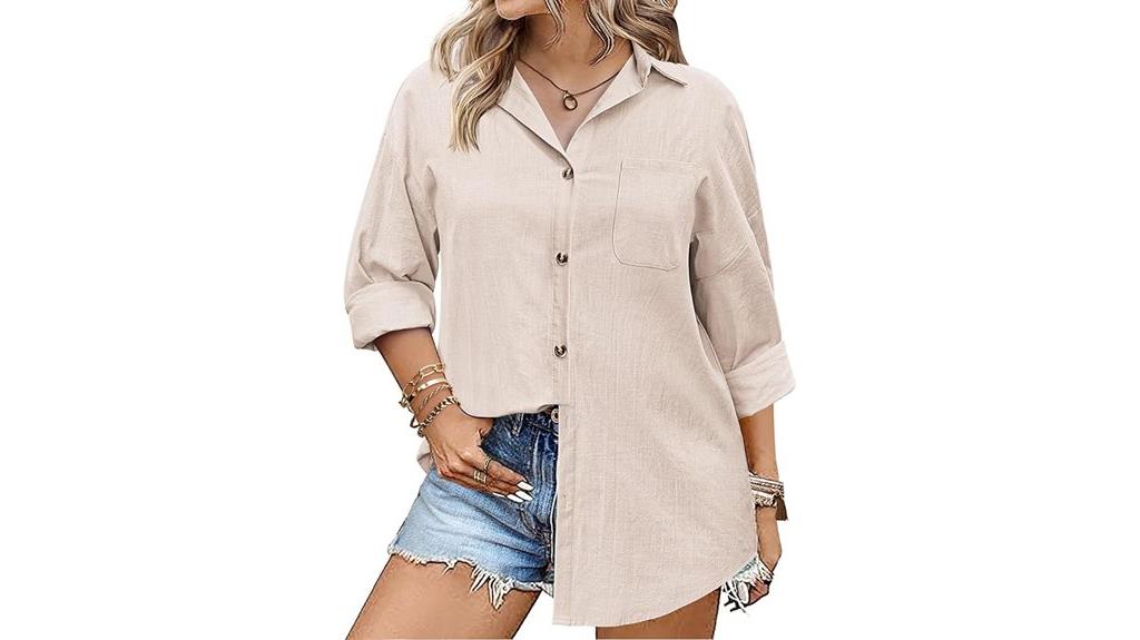 plus size linen shirts