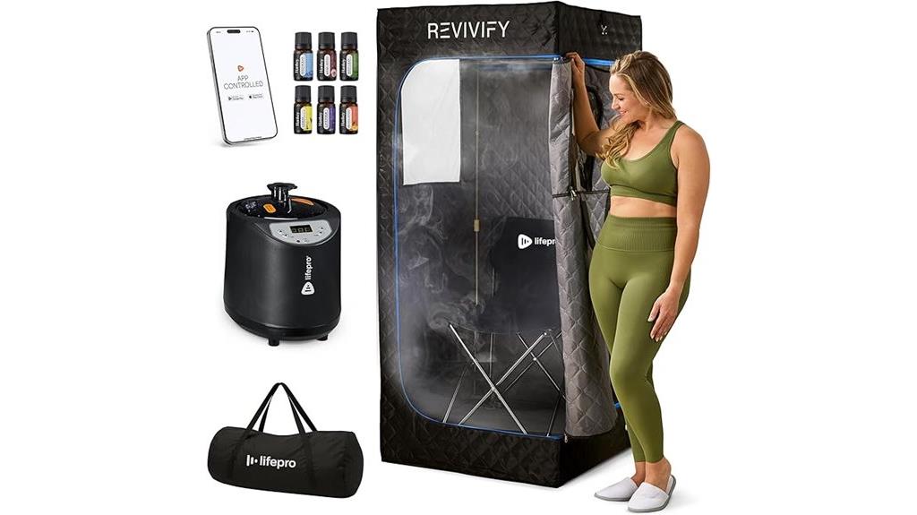 portable sauna with adjustable settings