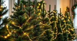 realistic pre lit christmas trees