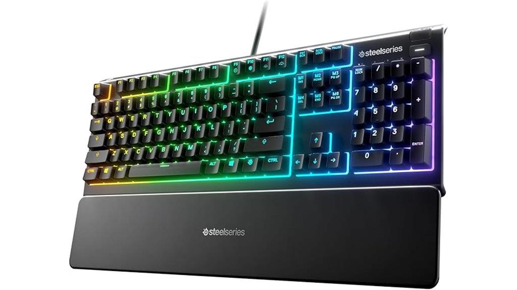 rgb water resistant gaming keyboard