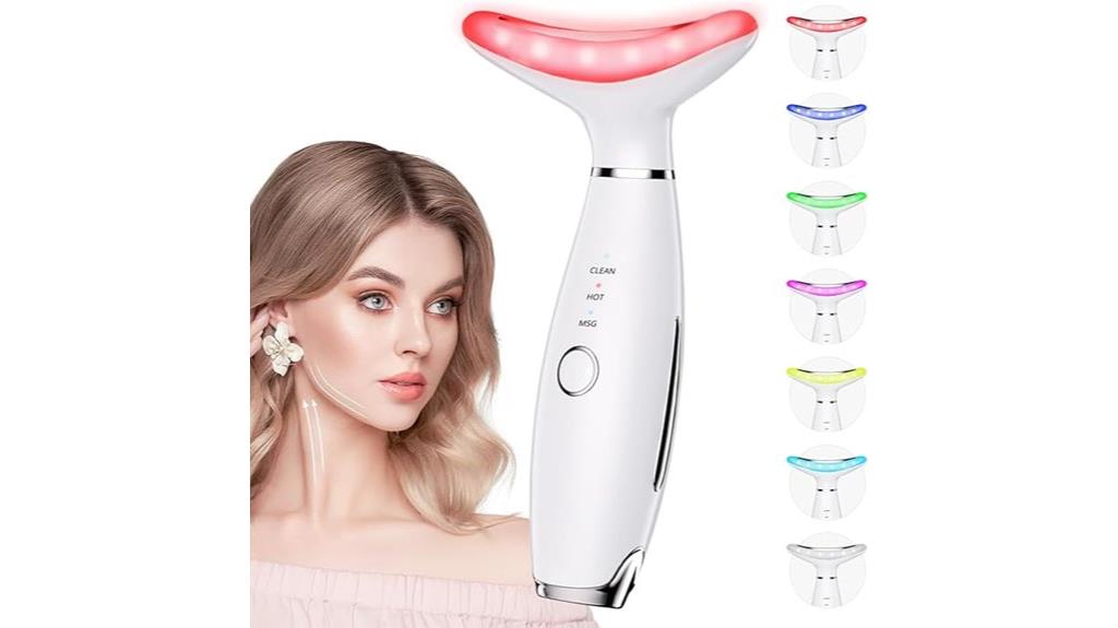 seven color led facial massager