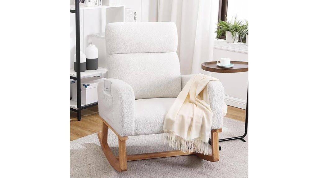 sherpa fabric nursery chair