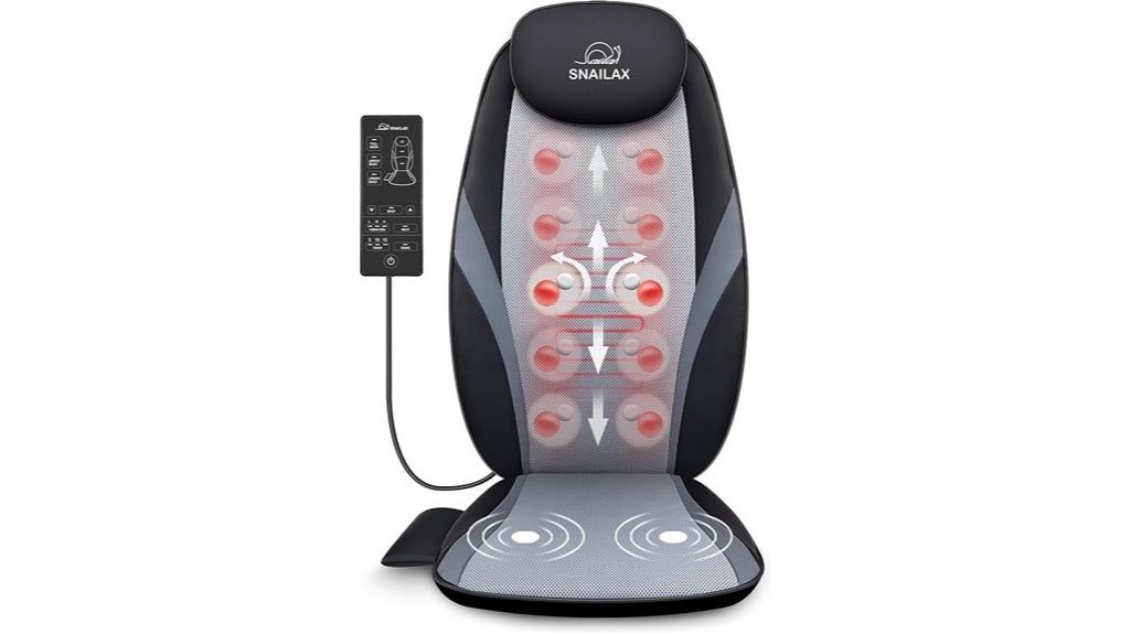 shiatsu heat back massager