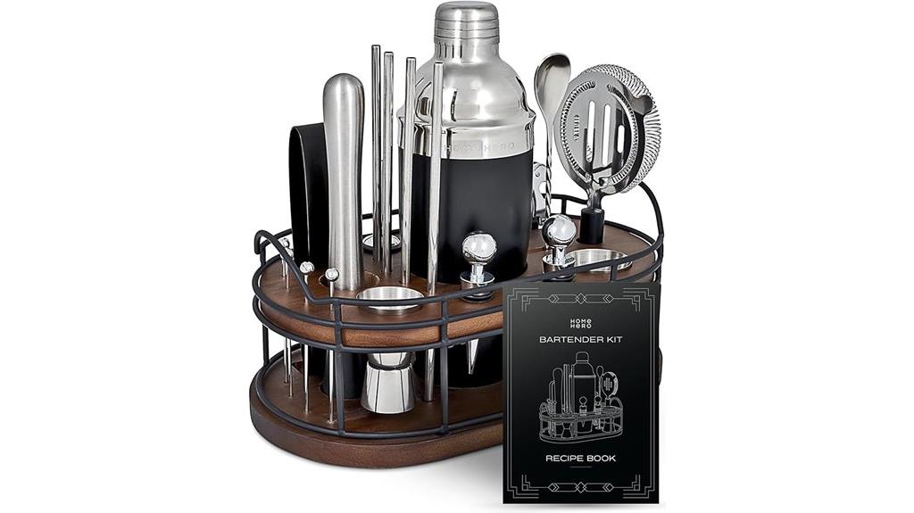 silver bartender kit set