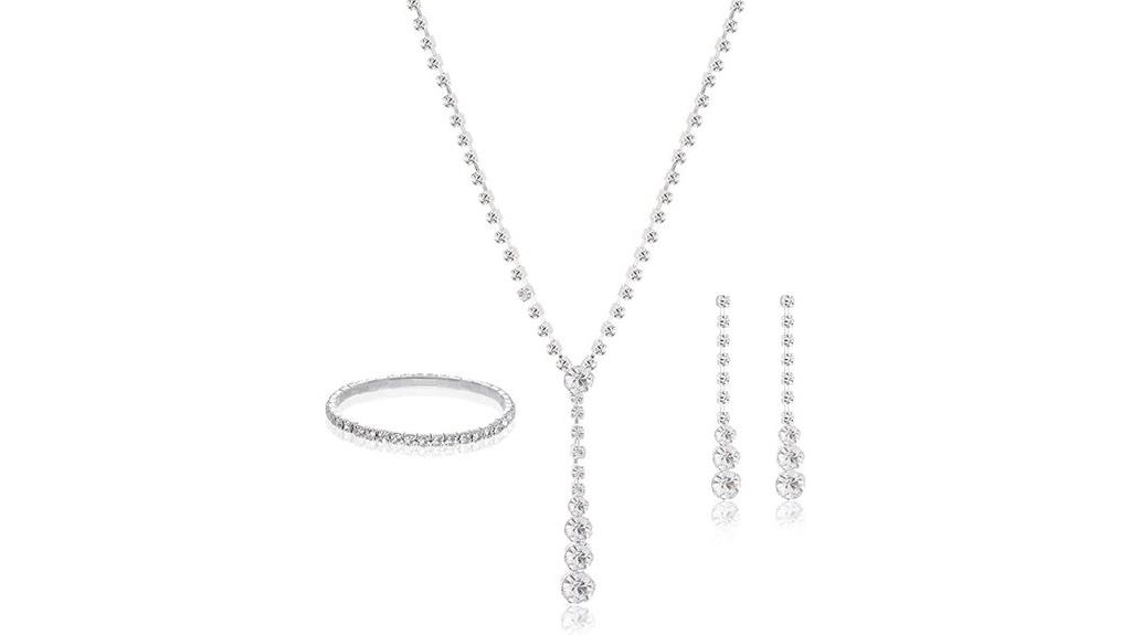 silver bridal jewelry sets
