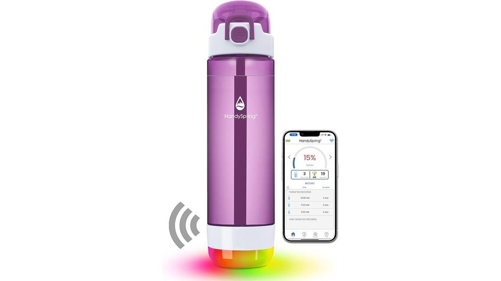 smart light up water bottle