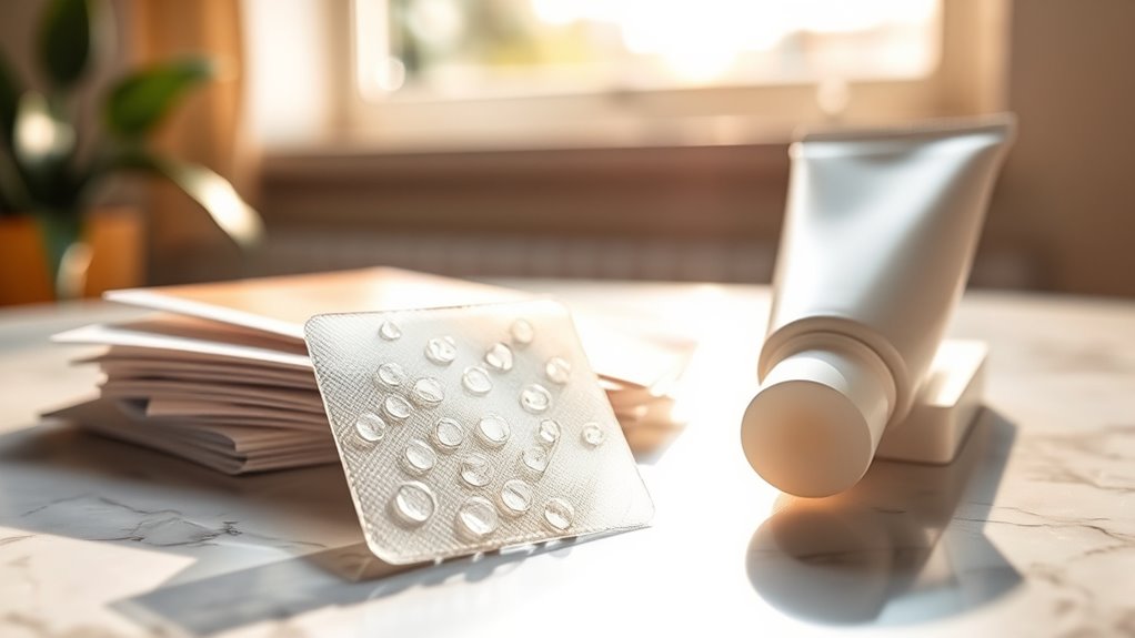 sunscreen and pimple patches