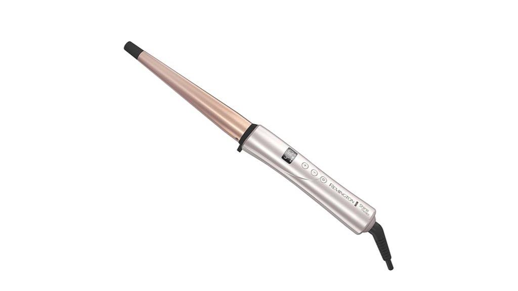 tapered curling wand with argan oil