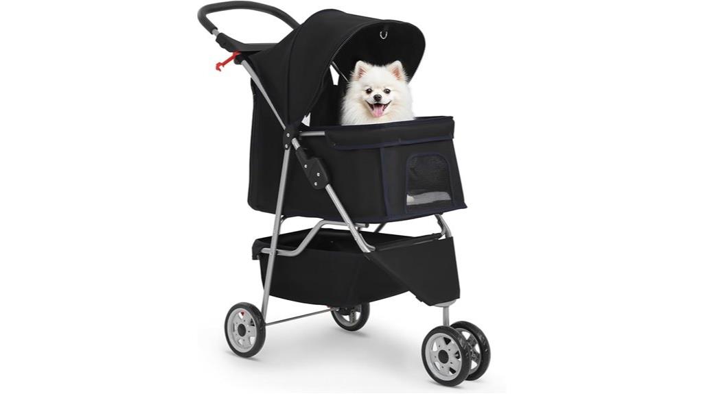 three wheel pet stroller