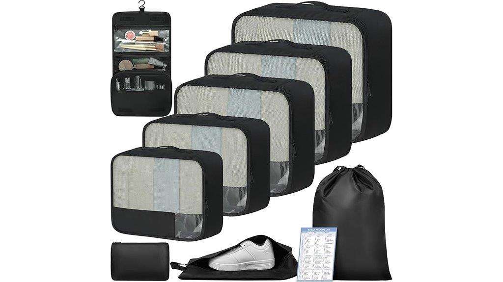 travel organizing cube set