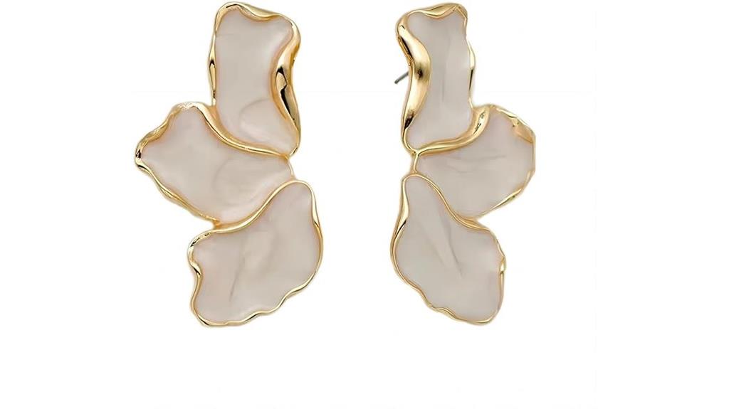 unique flower dangle earrings