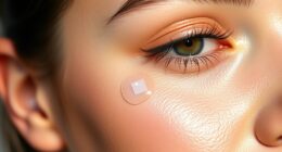 wearing acne patches under makeup