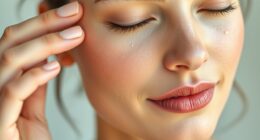 wearing skincare patches makeup