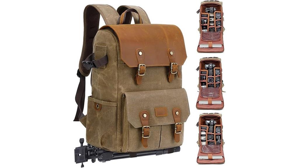 weatherproof camera backpack with laptop