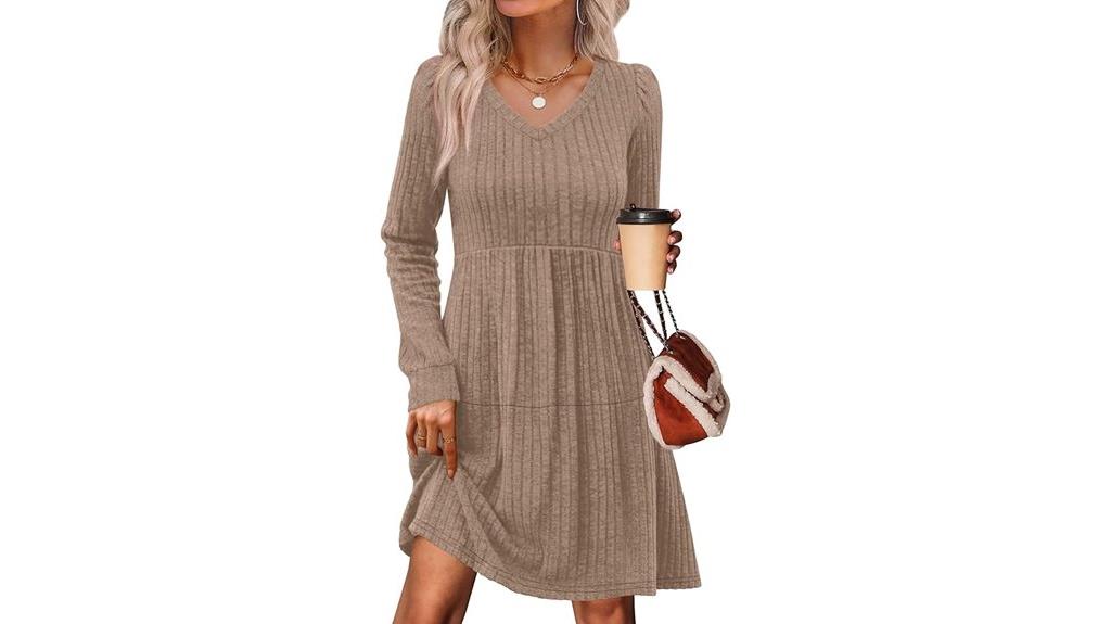 women s fall v neck dress