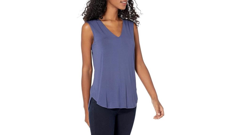 women s jersey v neck tanks