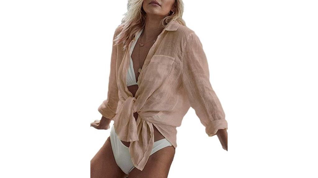 women s long sleeve beach cover up