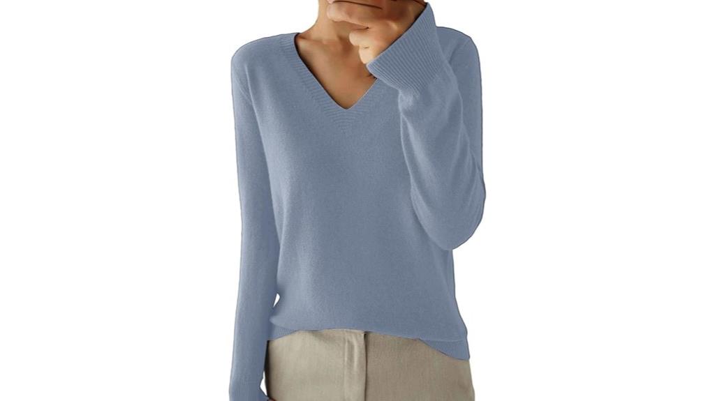 women s v neck cashmere sweater
