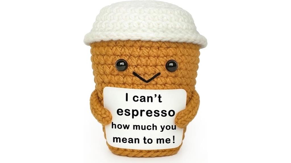 coffee themed crochet gift