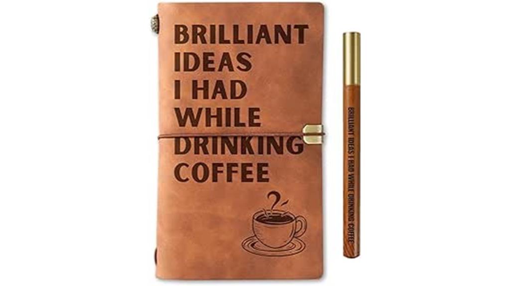 leather coffee gift journal