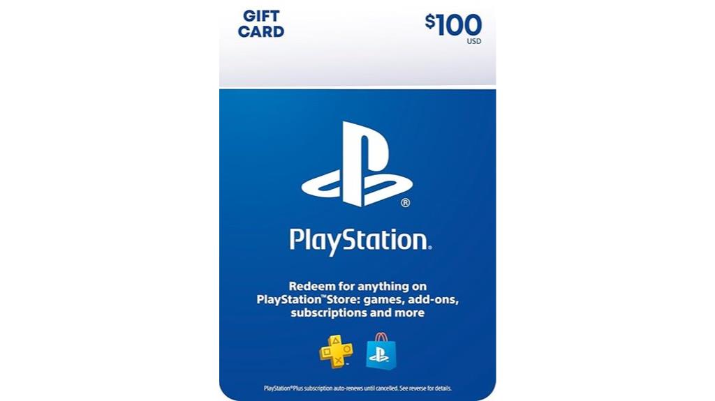 physical 100 playstation gift