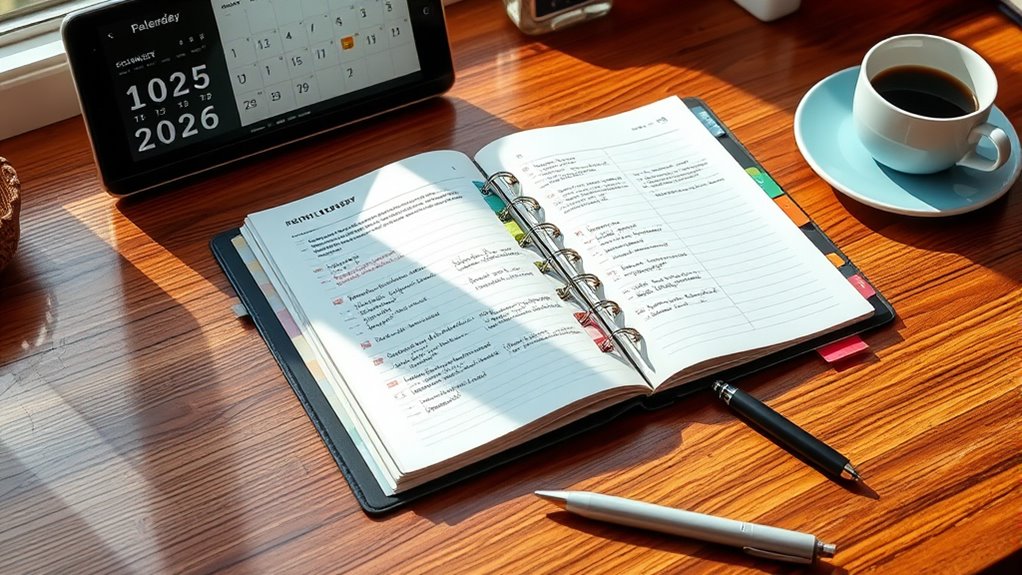 planner layout size features