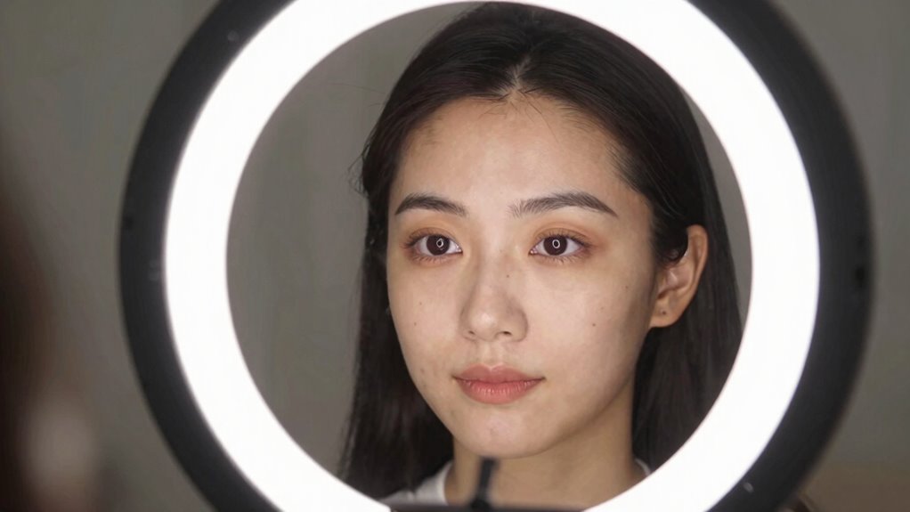 adjust light for flattering skin