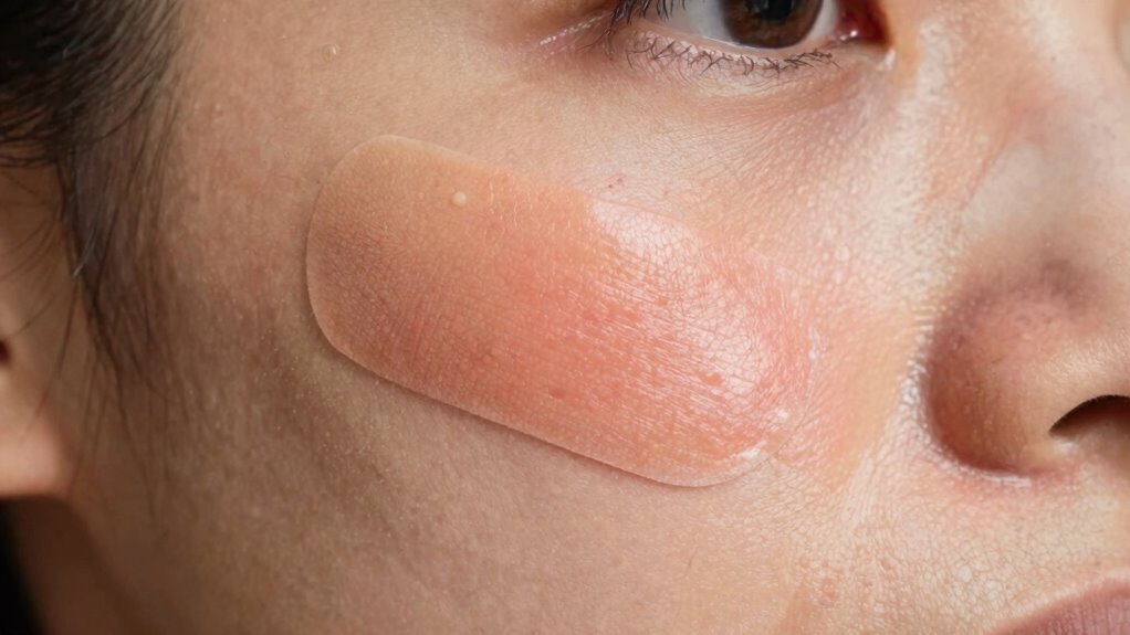 allergic reactions and pore clogging