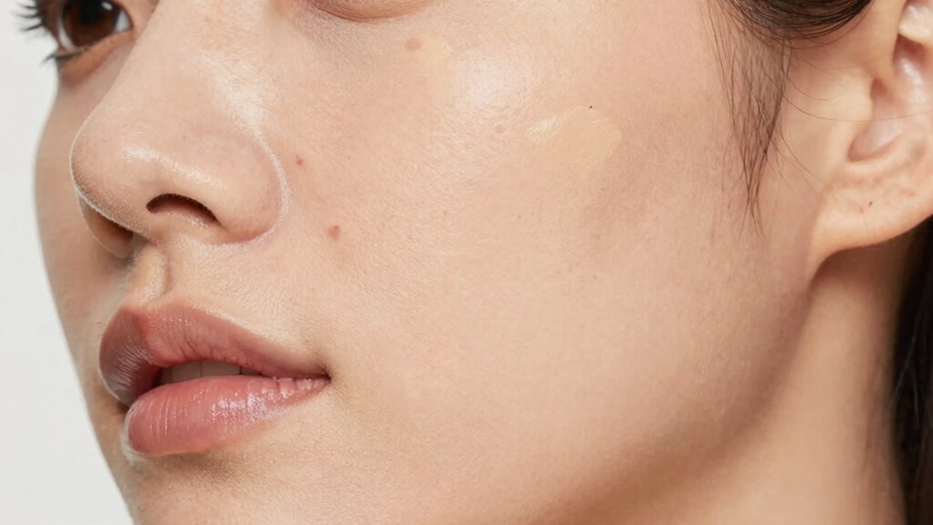 gentle careful makeup application