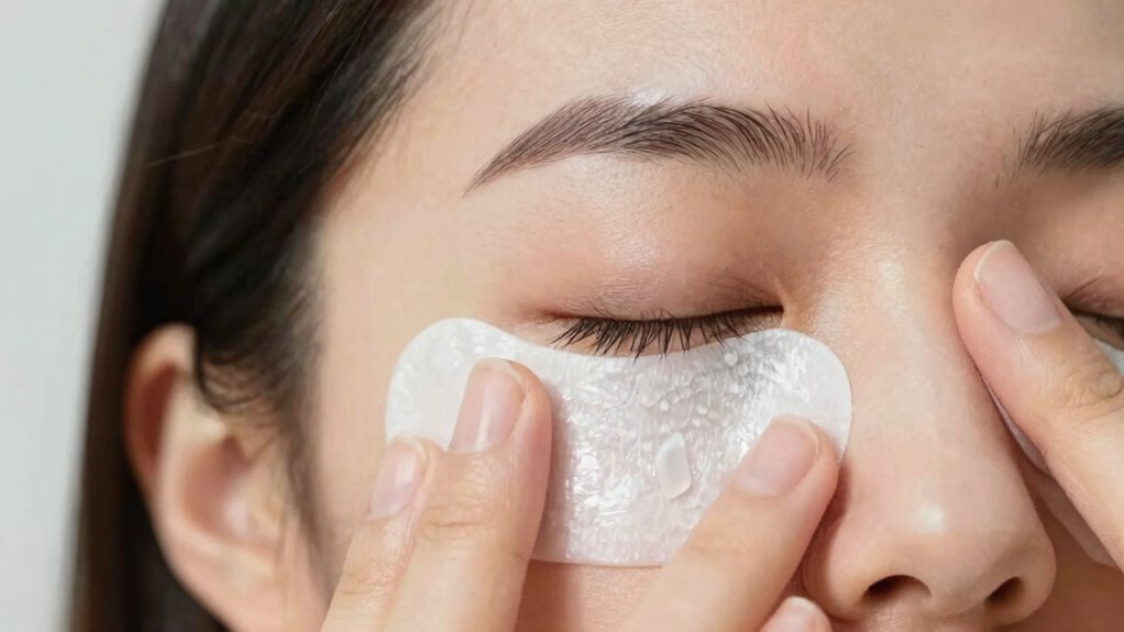 handle eye patches gently