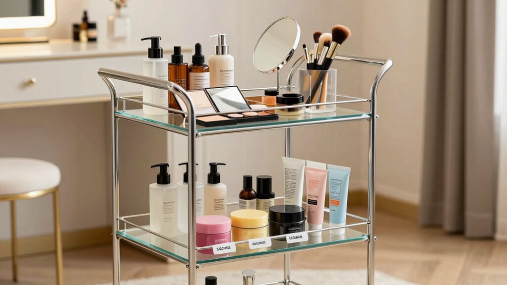 organize beauty products efficiently