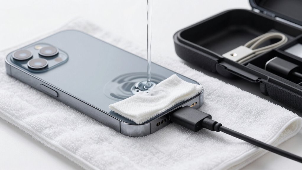 proper device charging and cleaning