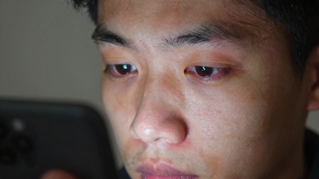 screen time causes eye swelling