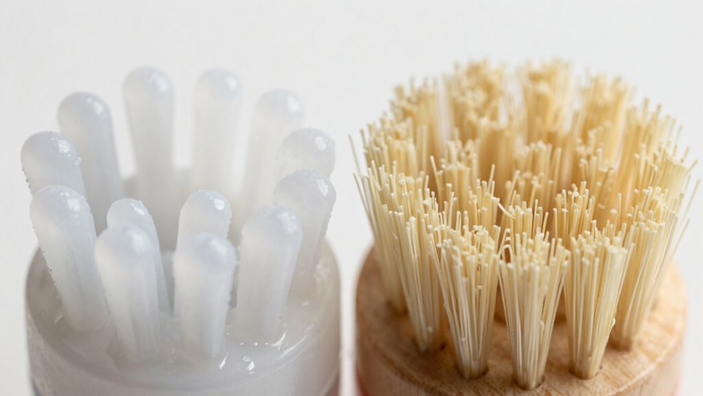 silicone vs bristle cleansing tools