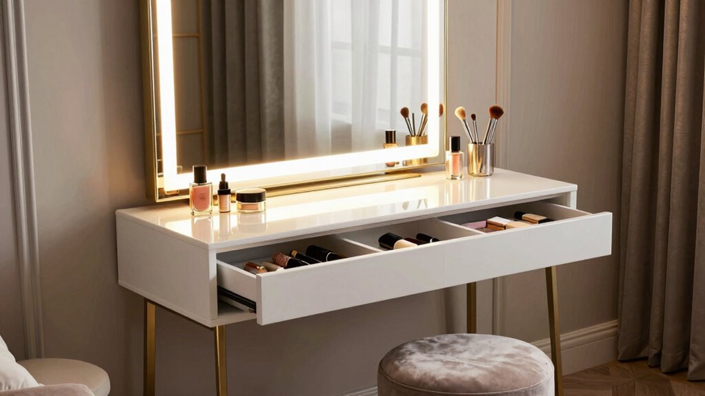 top vanity tables with lighting