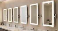 top wall mounted makeup mirrors