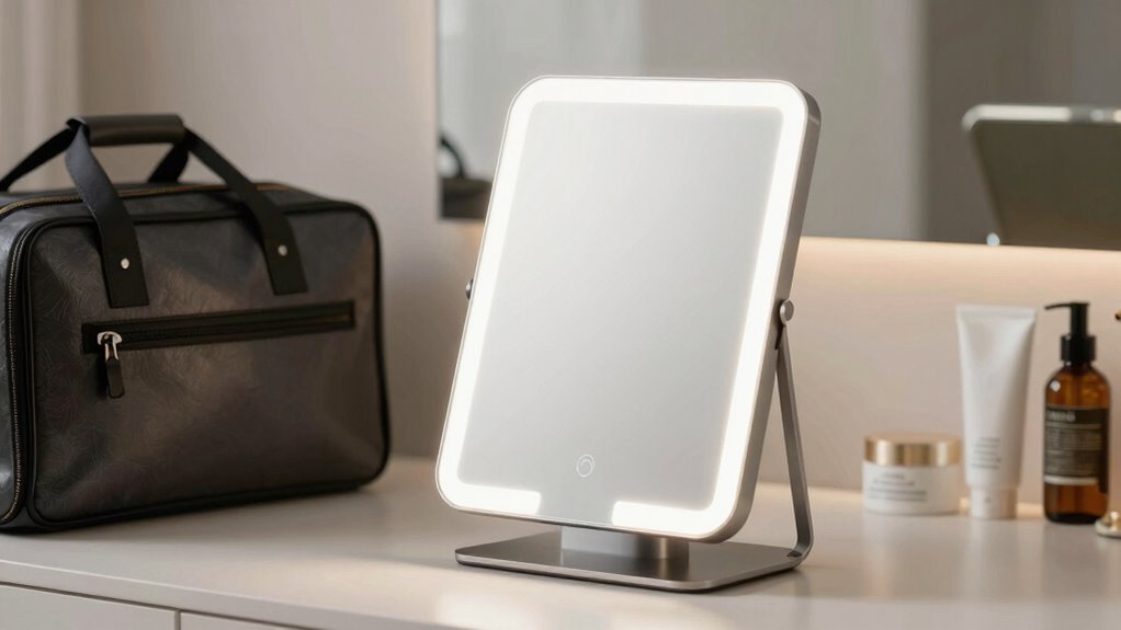 travel mirror lighting features