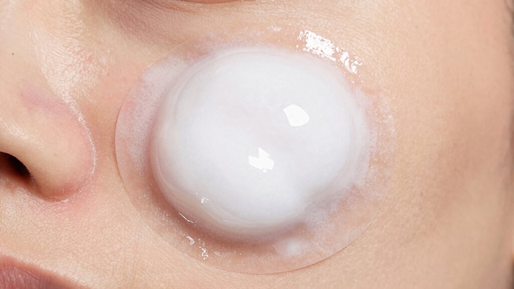 white bubble indicates healing