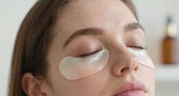 applying eye patches first