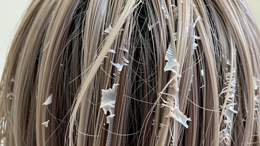 damaged stiff brittle hair