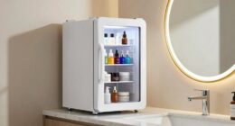mirror equipped skincare refrigerators