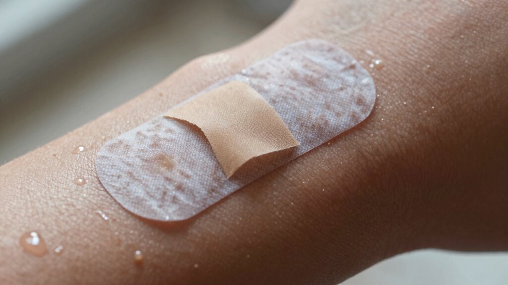 sweat weakens patch adhesion