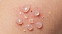 visible on dry skin