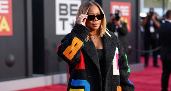 Queen Latifah Bundles Up in a Bold, Oversized Coat on the 2026 BET Awards Red Carpet