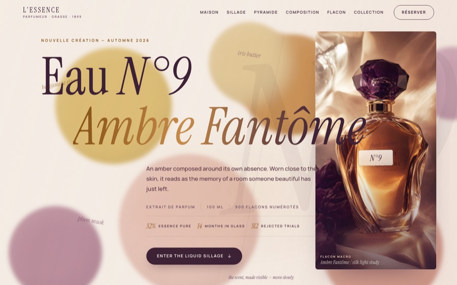 L'ESSENCE — Eau N°9 · Ambre Fantôme (FABLE/175)