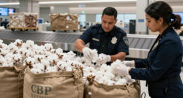 CBP Seizes 440 Pounds Of Unprocessed Cotton At Virginia’s Dulles Airport